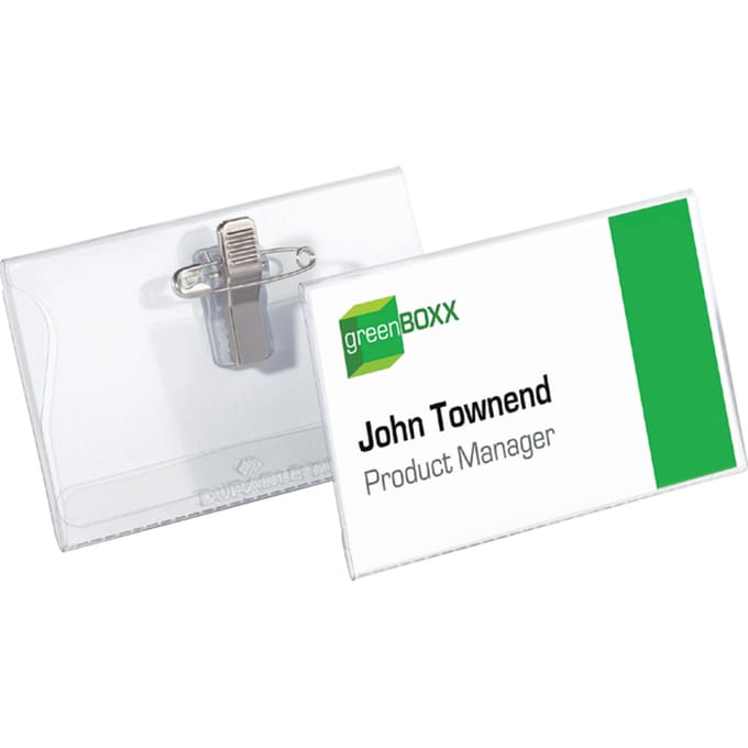 Badge Durable 8101 met combiklem 54x90mm