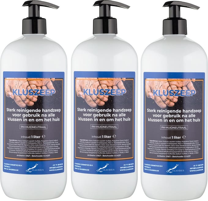 Kluszeep 1 liter - met gratis pomp - set van 3 stuks