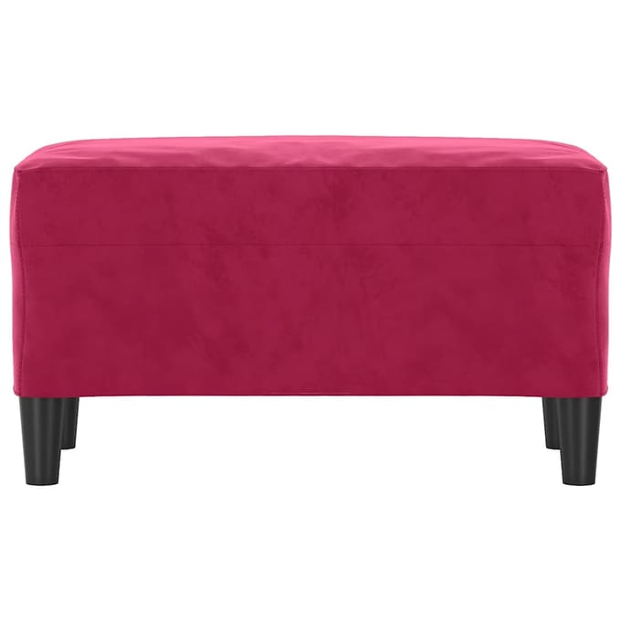 vidaXL - Bankje - 70x35x41 - cm - fluweel - wijnrood