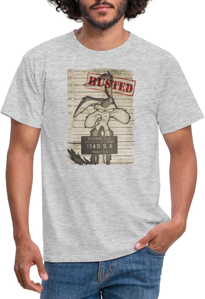 Looney Tunes Wile E. Coyote Busted T-Shirt Heren