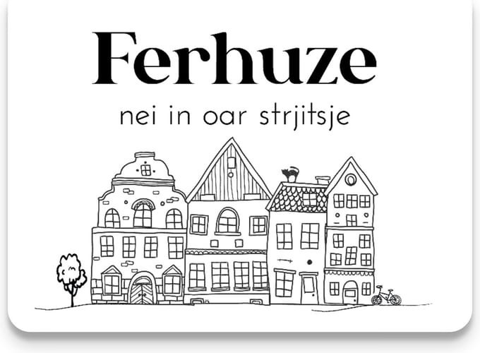 Friese verhuiskaarten 20 stuks - OAR STRJITSJE - A6 - Studio Juulz
