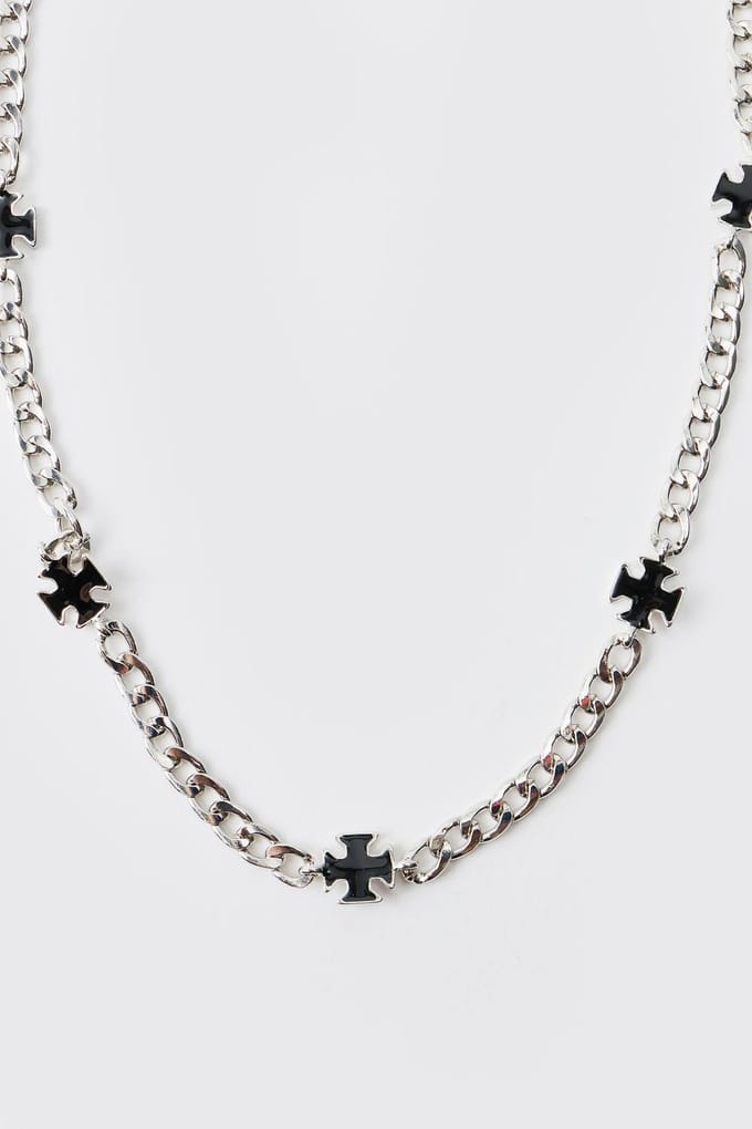 Cross Link Zilveren Ketting | Silver