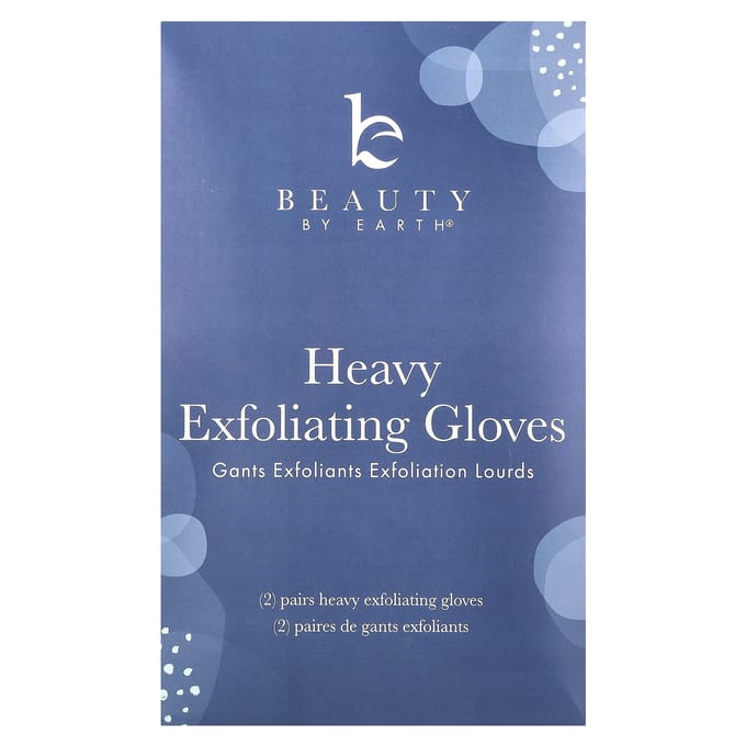 Beauty By Earth, Gants Exfoliants Puissants, 2 Paires gray