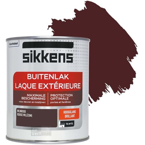 Sikkens - Buitenlak Hoogglans - Wijnrood - 750 Ml