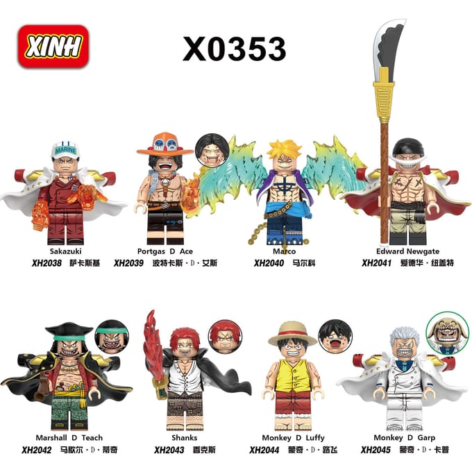 X0352 0353 0356 G0171 Kt1013 One Piece Bouwsteen Speelgoed