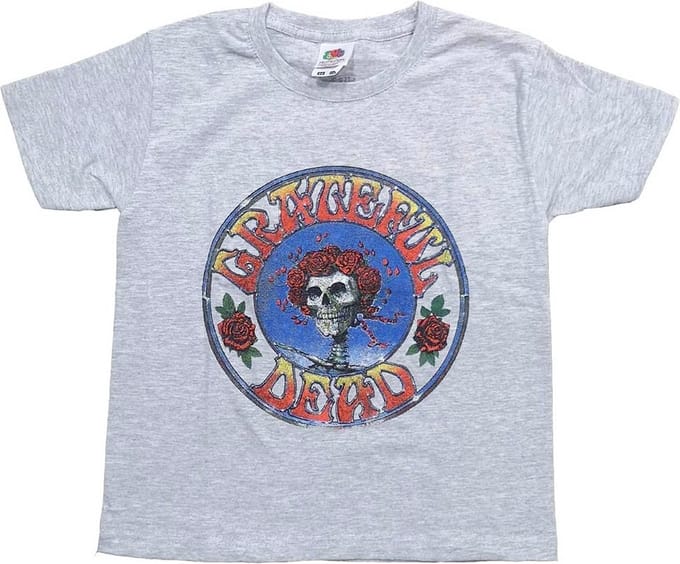 Grateful Dead - Bertha Circle Vintage Wash Kinder Tshirt - Kids tm 10 jaar - Grijs