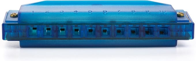 Hohner translucent harmonica kunststof Blauw - voor kinderen - beginner mondharmonica