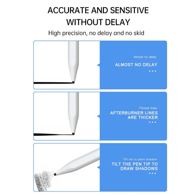 Actieve capacitieve pen Styluspen met magnetische adsorptie Gevoelige aanraking Glad schrijven Compatibel