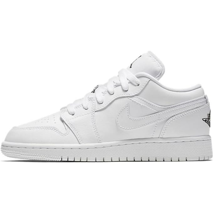 Jordan 1 Low GS Triple White 553560-110 38 white