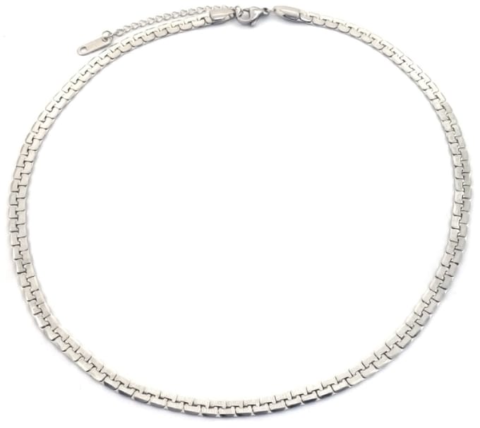 Ketting met Schakels - RVS - Lengte 39-44 cm - Zilverkleurig