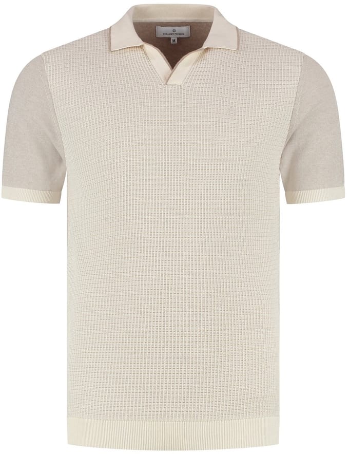 Fellows United Polo Premium Structure And Plated Front Ecru (61.3662 - 108)