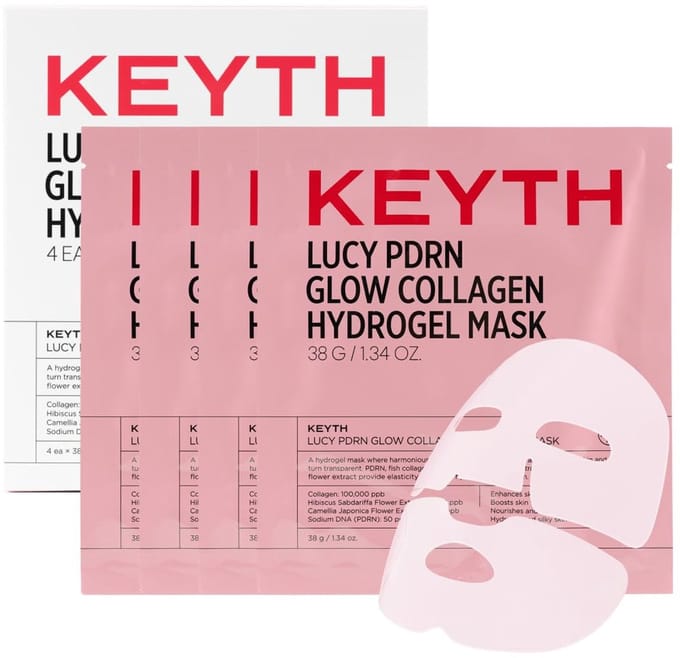 KEYTH - Lucy PDRN Glow Collagen Hydrogel Mask Set 38g x 4 sheets