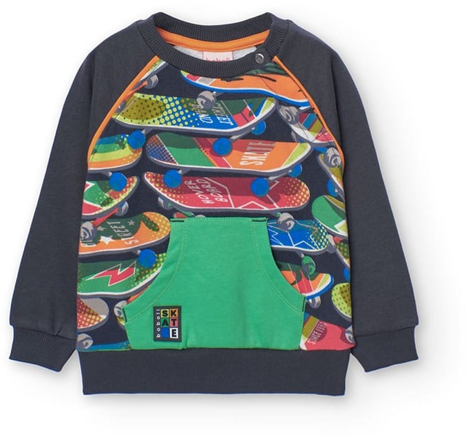 Boboli Fleece Sweatshirt Veelkleurig 3 Years Jongen