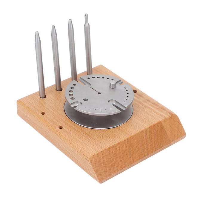 Uurwerk Balanswiel Stand Houten Basis Pin Punch Uurwerk Balanswiel Haarveer Houder Set gray