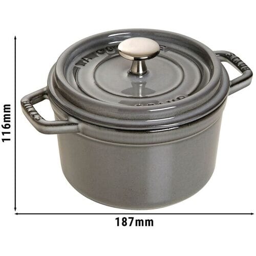 STAUB LA COCOTTE - Kookpot - Ø 140mm - Gietijzer - Grafietgrijs