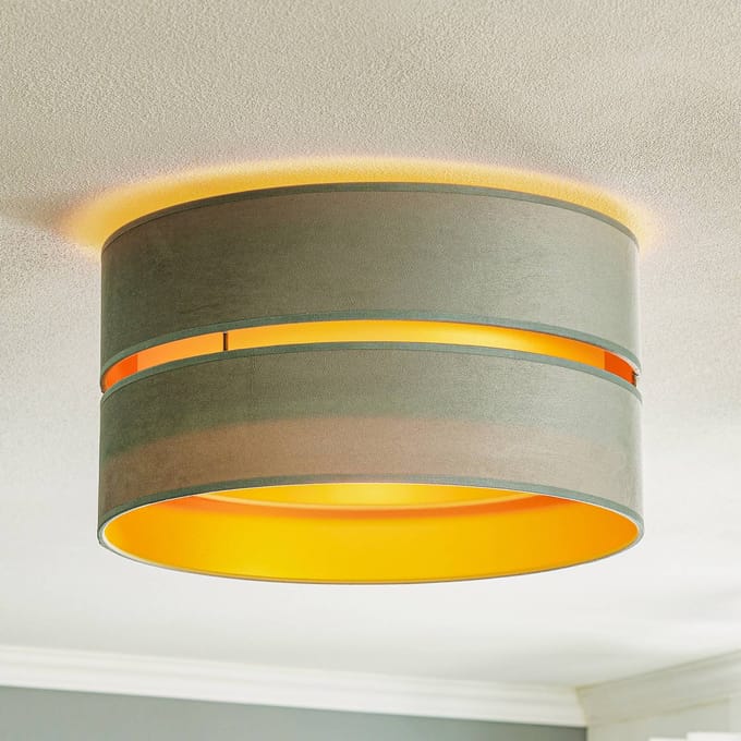 Duolla Plafondlamp Golden Duo Ø 40 cm mintgroen/goud