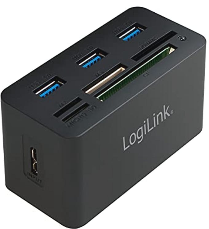 USB 3.2 Hub en Kaartlezer met 3 Poorten - 5000 Mbit/s