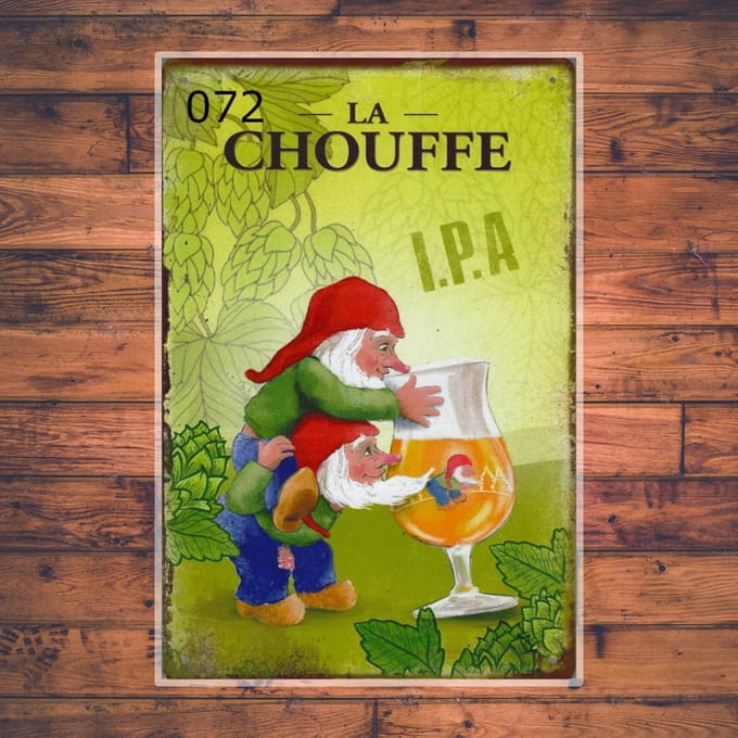Wandbordje La Chouffe Kabouter I.P.A