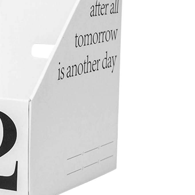 Verticale Dossierbak Papier Nummer Markering Slanke Bureau Opberger voor Boeken Notitieboeken white