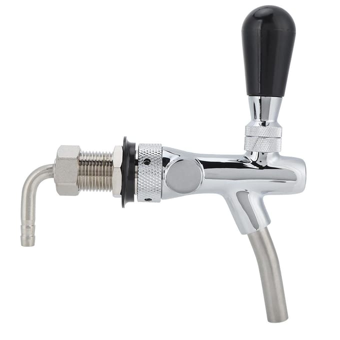 G5/8in Draad Verchroomd Messing Roestvrij Staal Verstelbare Biertap Kraan Bierfust Accessoires gray