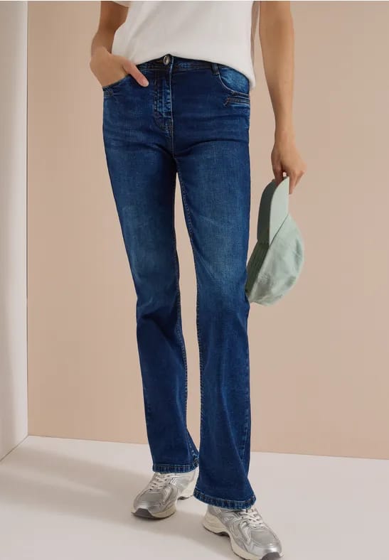 Bootcut jeans met hoge taille en slim fit