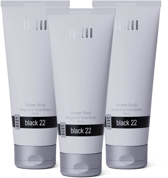 JANZEN Shower Scrub Black 22 3-pack