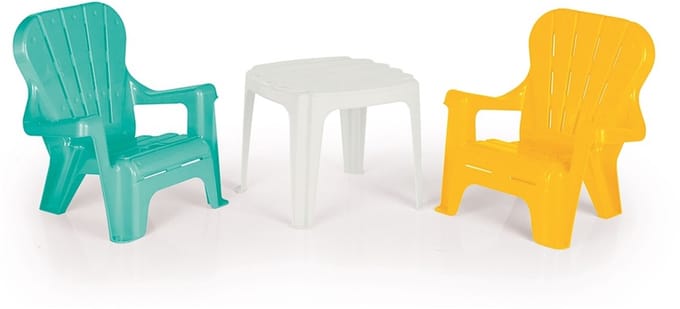 Dolu Tafel met 2 stoelen Turquoise/Geel