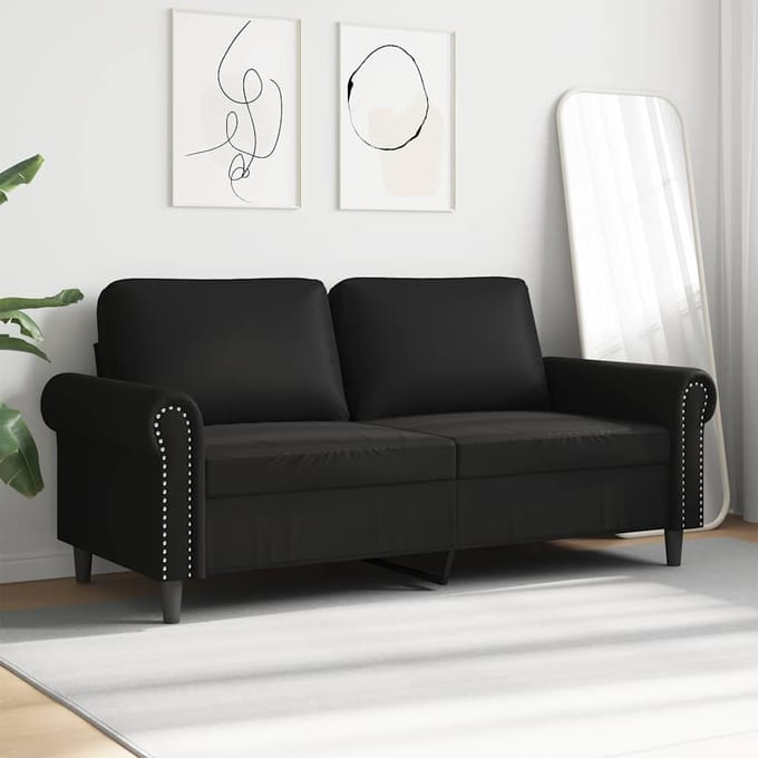 vidaXL - Tweezitsbank - 140 - cm - kunstleer - zwart