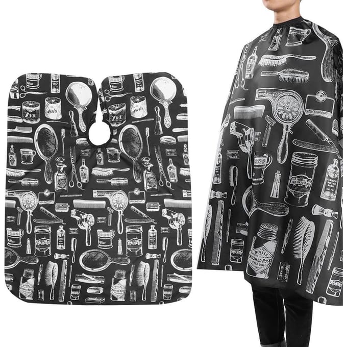 Waterdicht Kappers Ademend Schort Haar Knippen Kapper Salon Jurk Cape (120 x 145cm) gray