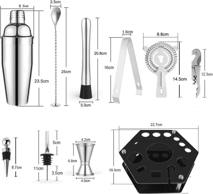 Cocktailshaker-set voor Thuisbar - Professionele Martini Shaker voor Drankjes