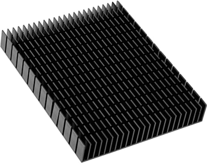 Aluminium Koellichaam voor CPU en Versterker PCB - 150x120x20mm