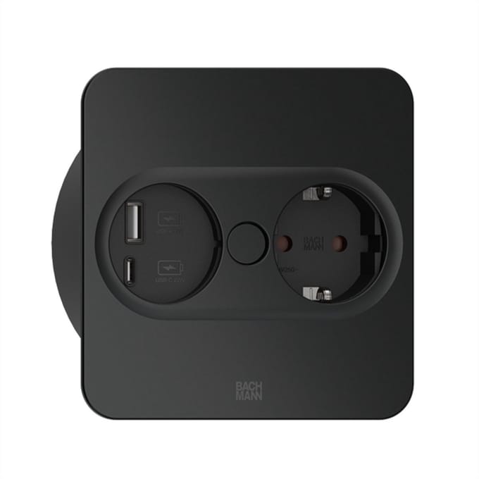 Bach Twist2 230V USB Charger Square 2m RA - 946.105 - E3MQH