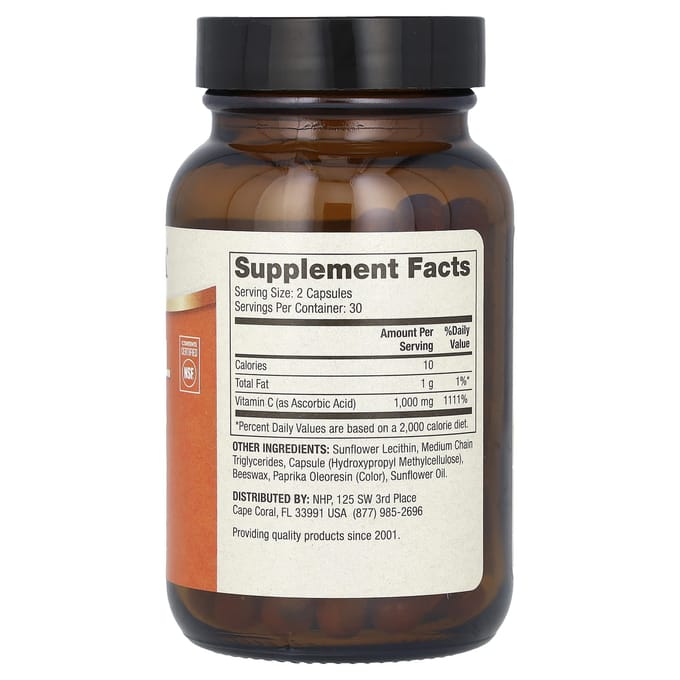 Dr. Mercola, Liposomaal Vitamine C, 1.000 mg, 60 capsules (500 mg per capsule)