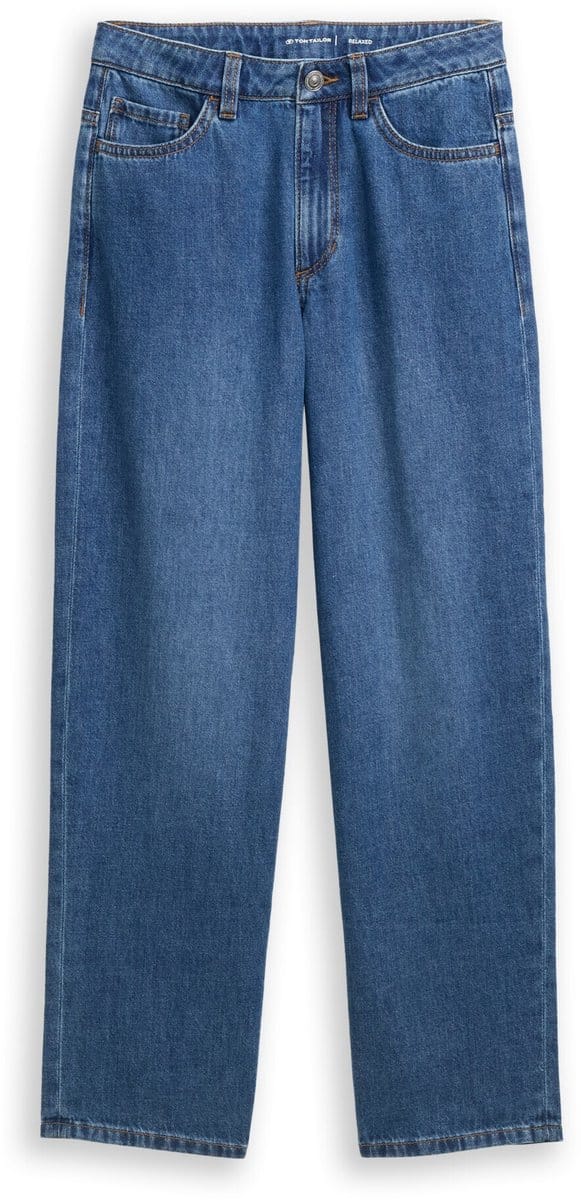Tom Tailor - Jeans met relaxte pasvorm - Maat 152 - Used Mid Stone Blue Denim