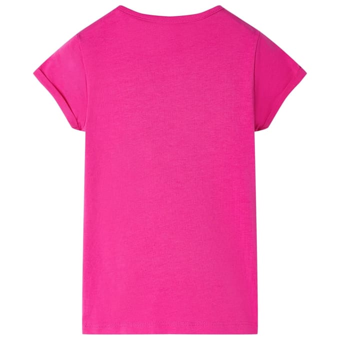 vidaXL Kindershirt 116 donkerroze
