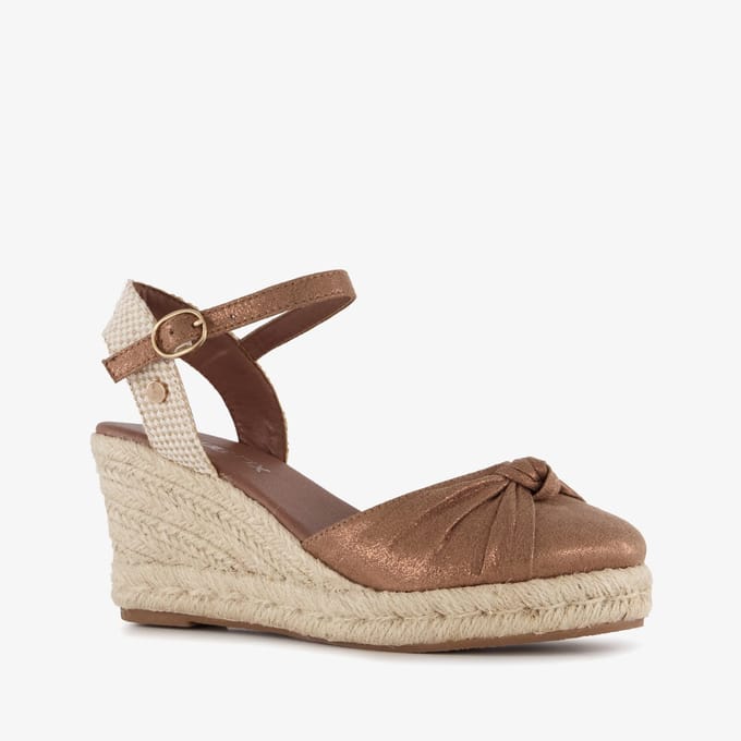 Blue Box dames espadrilles brons beige - Maat 41