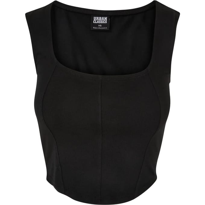 Urban Classics - Short Corsage Mouwloze top - 5XL - Zwart