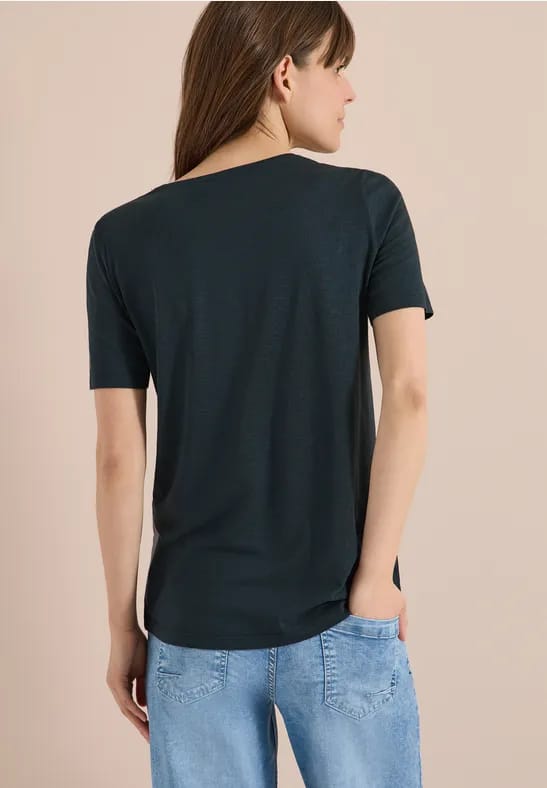 Basic Shirt met ronde hals