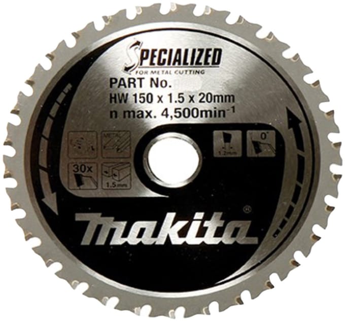 Makita Ø 150mm Asgat 20mm 32T Cirkelzaagblad voor Metaal | Specialized - B-47036