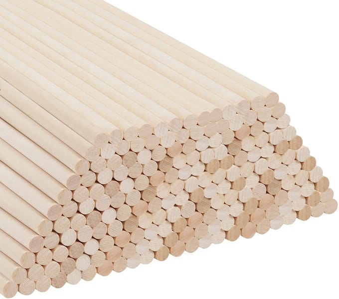 Unyqoos ® Extra Lange Onbehandelde Houten Stokjes voor Creatief Knutselen en DIY Projecten
