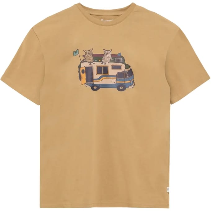T-shirt met opdruk op de voorkant van katoen KnowledgeCotton Apparel