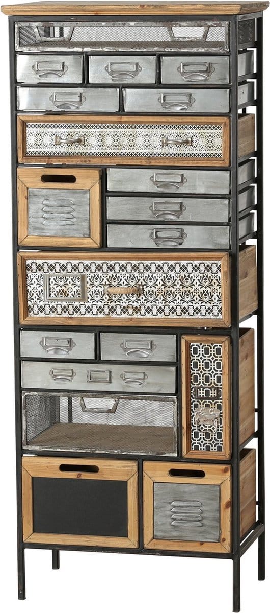 Ladekast - Thais - 60x34x146cm - veel kleur - industrieel - Boltze