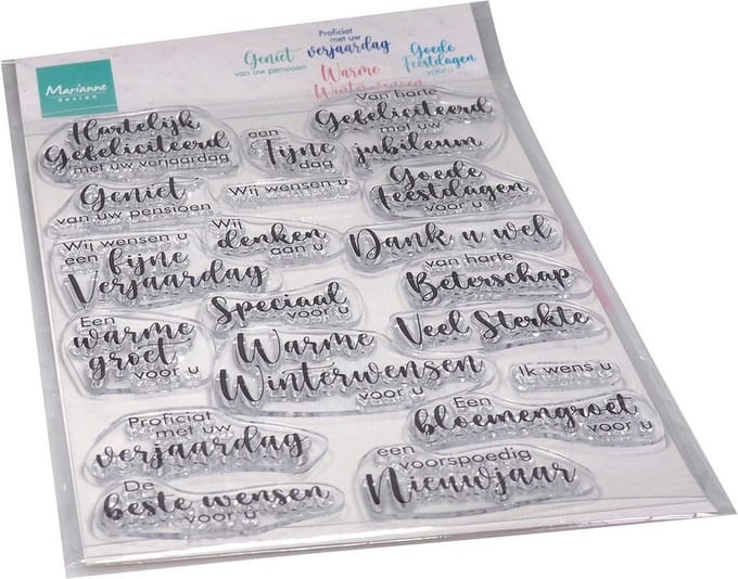 Marianne Design • Clear Stamps Wensen voor u