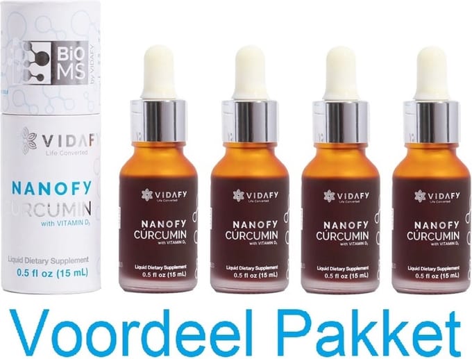 Nanofy Curcumin 15ml Vidafy Voordeelpakket 4 in 1