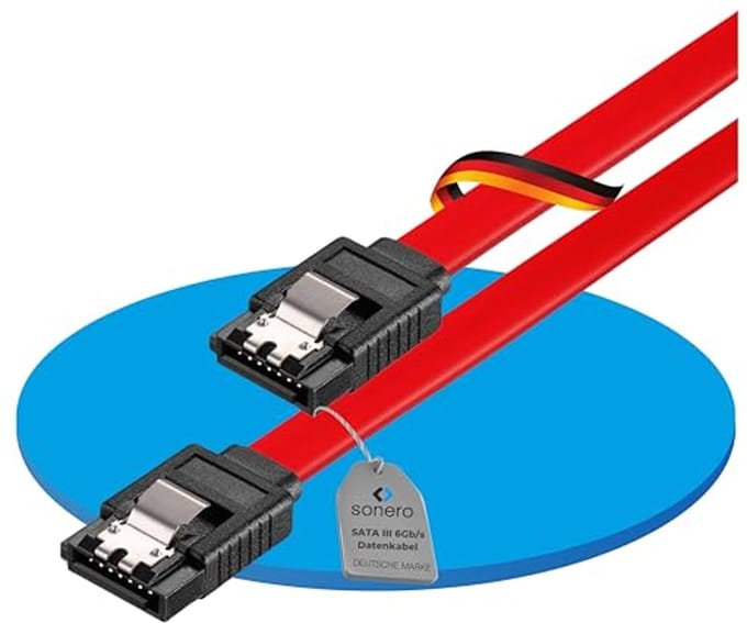 SATA III Datakabel 6Gb/s - 0,30m - Rood