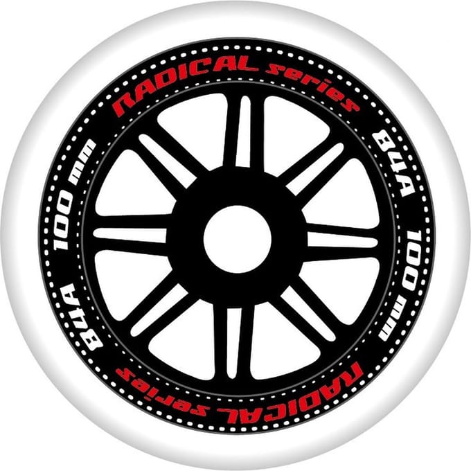 Tempish Radical Inline Skate Wielen - 3 Stuks - 100mm - 86A - Wit