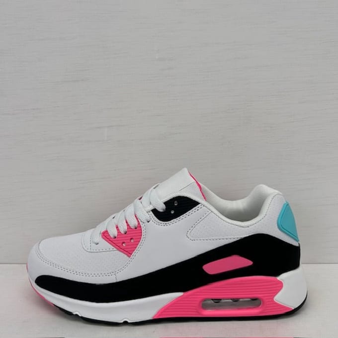 Leuke air sneakers wit zwart roze Wit / 38