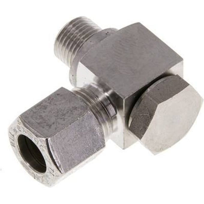 8LL & G1/8'' RVS Swivel Joint Snijringkoppeling Buitendraad 100bar Draaibaar ISO 8434-1