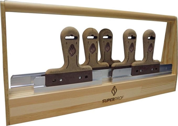 Super Prof Spackmesset - RVS/Leder - 5 Spackmessen