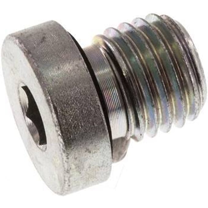 Plug M12 X 1.5 Staal NBR met Binnenzeskant 400bar [2 Stuks]